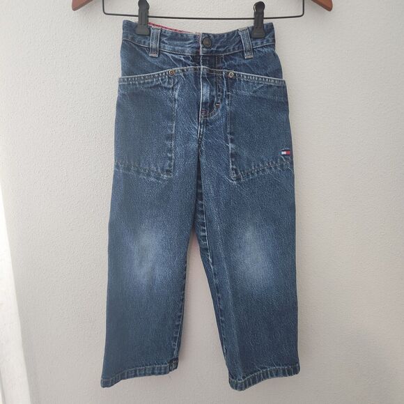 Tommy Hilfiger Logo‎ Vintage Boys Size 6 Designer Denim Jeans Bootcut - Picture 8 of 8